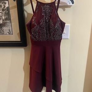 Short Red Formal Homecoming Dress